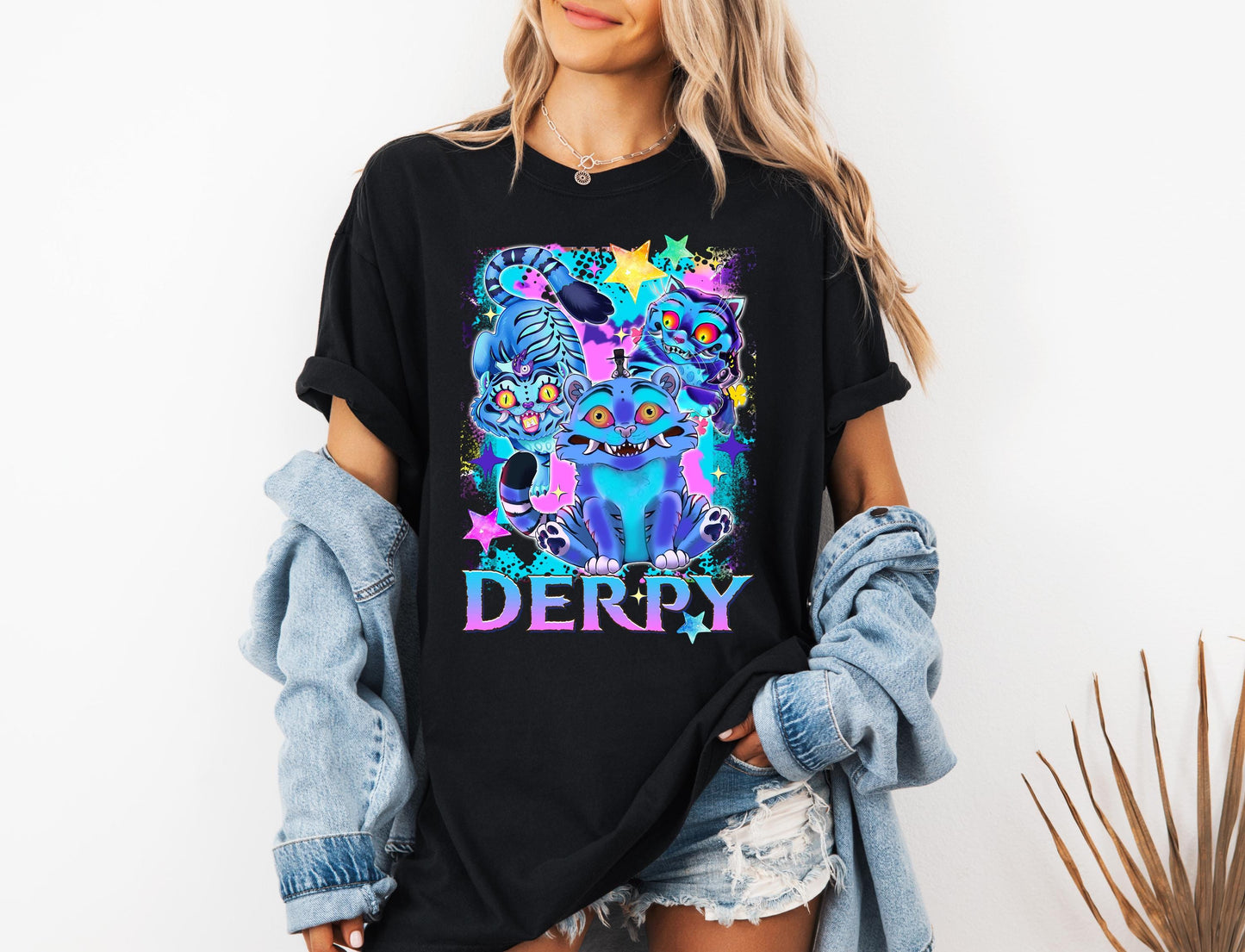 Demon Hunter Tiger Shirt, Merch Kpop Shirt, Hunters Tiger fan, Derpy the Tiger And Bird Demon Hunter Tiger Tee, Kpop Demon Hunters Shirt