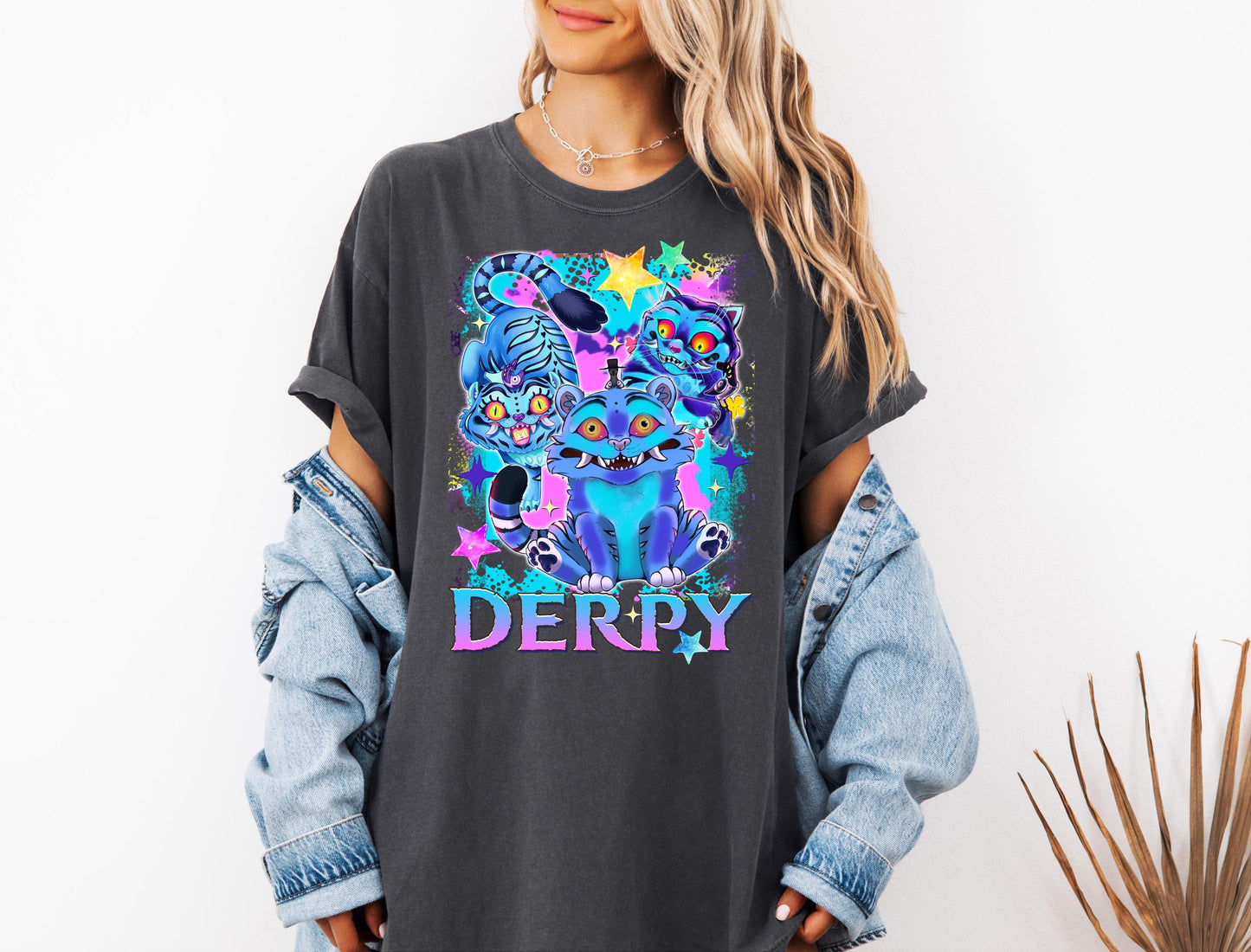 Demon Hunter Tiger Shirt, Merch Kpop Shirt, Hunters Tiger fan, Derpy the Tiger And Bird Demon Hunter Tiger Tee, Kpop Demon Hunters Shirt