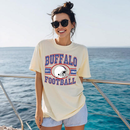 Vintage 90s Style Buffalo Football Shirt, Game Day Sweatshirt, Buffalo Team Football Shirt, Sunday Buffalo, Sport Shirt, Buffalo Football