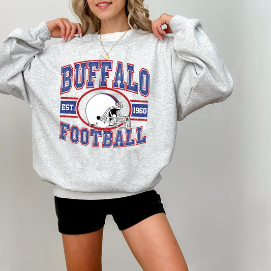 Vintage 90s Style Buffalo Football Shirt, Game Day Sweatshirt, Buffalo Team Football Shirt, Sunday Buffalo, Sport Shirt, Buffalo Football