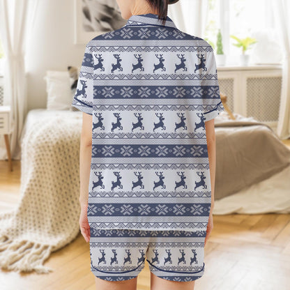 Christmas Pajama Set, Christmas Reindeer Sleepwear, Reindeer Christmas Loungewear Set, Merry Christmas Pajamas, Rudolph Reindeer Pjs
