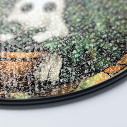 Cute Ghost Plant Stained Glass Suncatcher, Ghost and Monstera Ornament, Halloween Ghost Window Hangings, Plant Lovers Gift, Gift For Mom