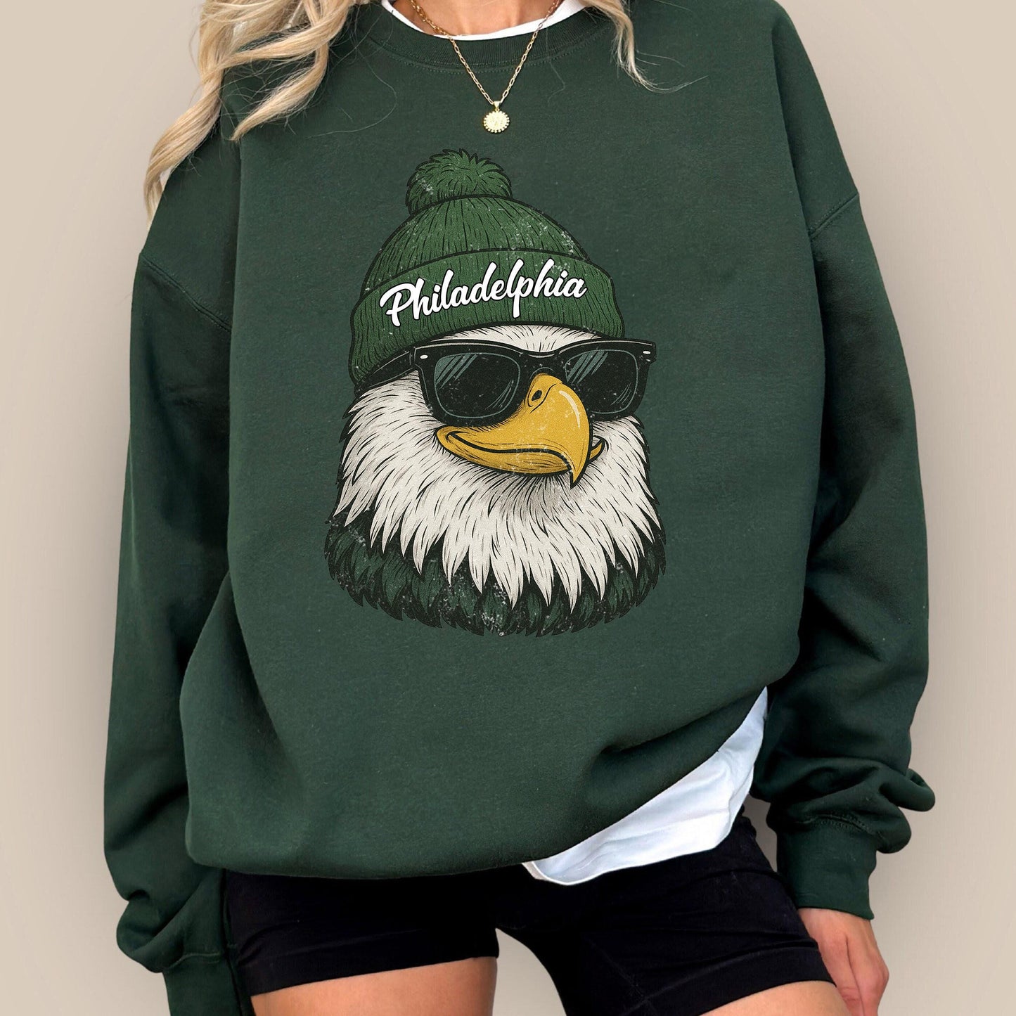Vintage Philadelphia Football Sweatshirt, Trendy Fan Gifts, Retro Eagle Apparel, Team Wear, Trendy Gift, Football Fan, Game Day Crewneck