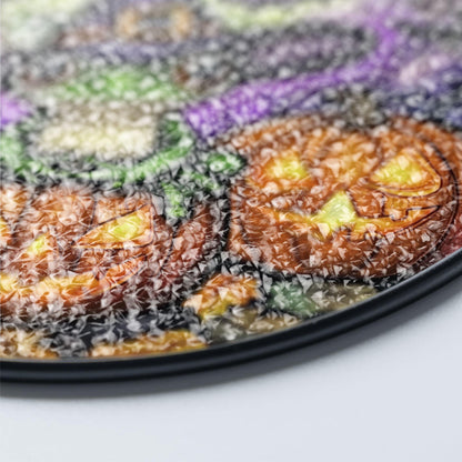 Frog Stained Glass Suncatcher, Pumpkin Cluster Scene, Halloween Witch Decor, Spooky Cute Style, Animal Lovers, Fun Fall Gift