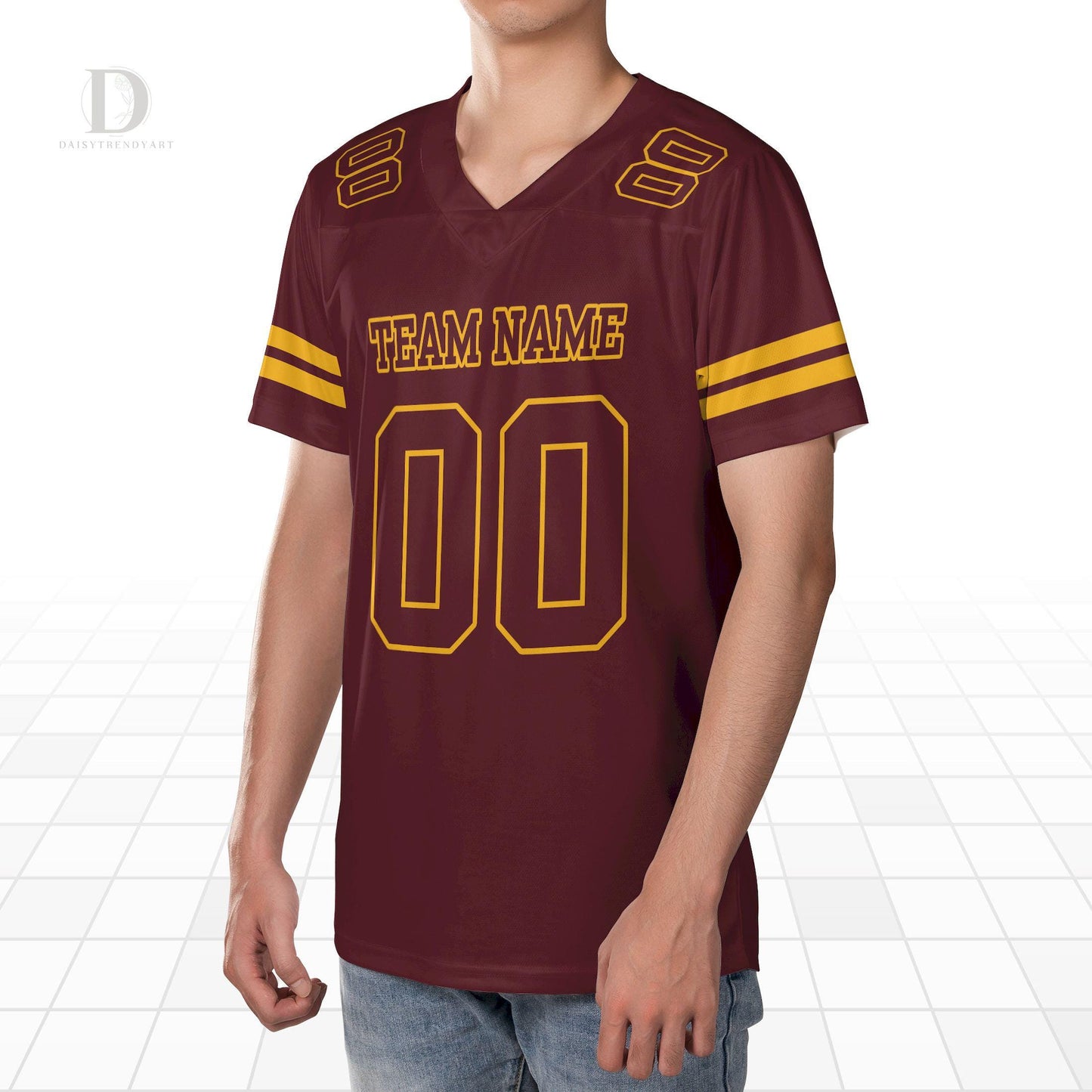 Personalized Football Jersey: Unisex Team Sportswear, Personalized Number & Name