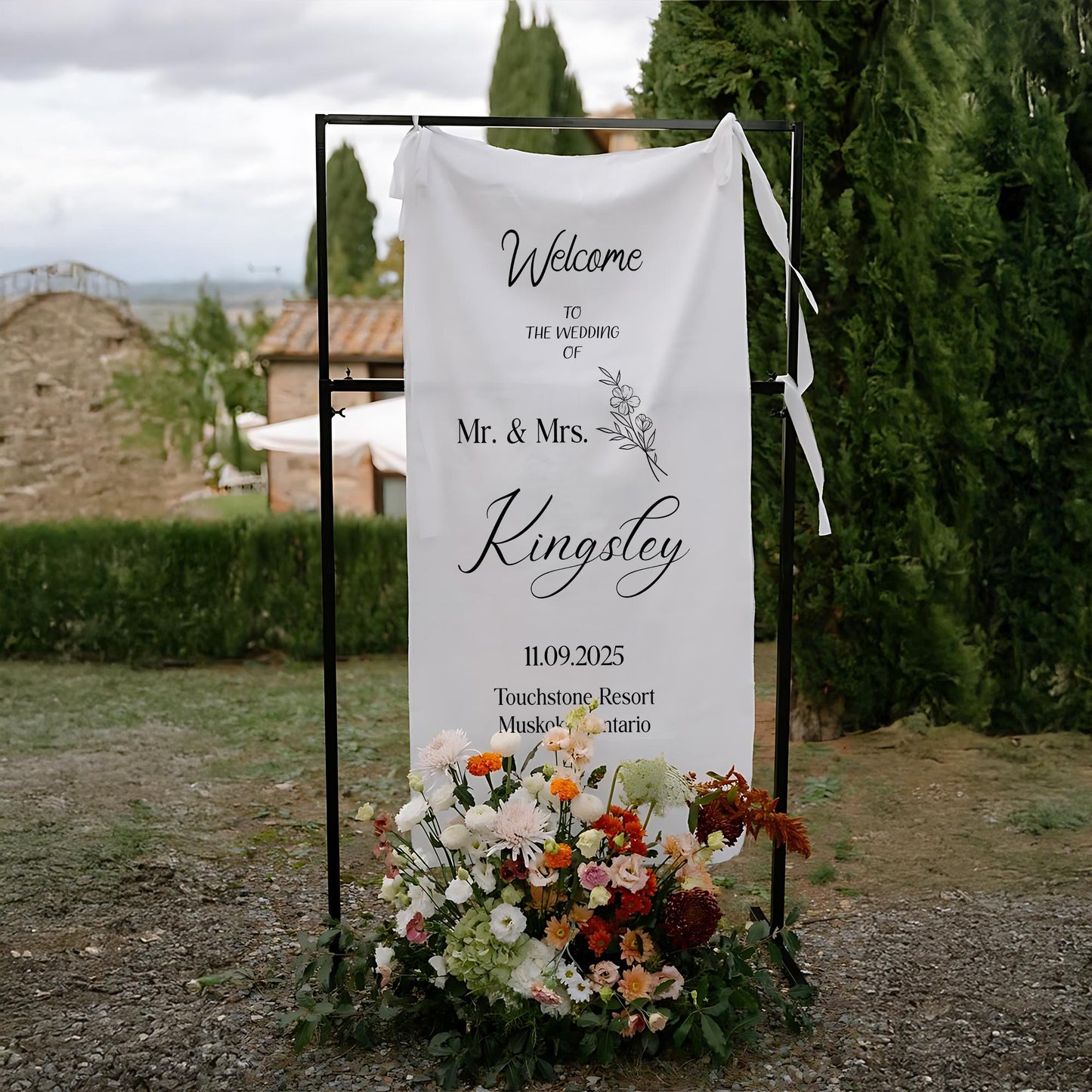 Rustic Wedding Sign – Personalized Welcome Sign for Wedding, Custom Ceremony Sign, Reception Decor,Bridal Shower Sign,Engagement Party Décor