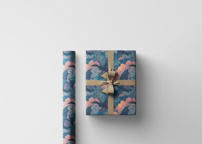 Dragon Print Wrapping Paper Roll, Gift Wrap for Fantasy Lover Presents, Role-Playing Games, and Magical Celebrations #6