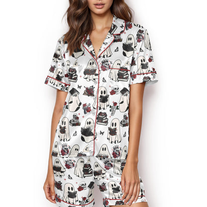 Run Little Mouse Haunting Adeline Ghost Book Satin Pajama set, Dark Romance Book Merch, Smut Reader Gift, Cat and Mouse, Zade Meadows