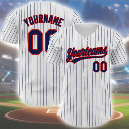 Custom Pinstripe Baseball Jersey: Personalized Team Uniform - Sports Fan Gift