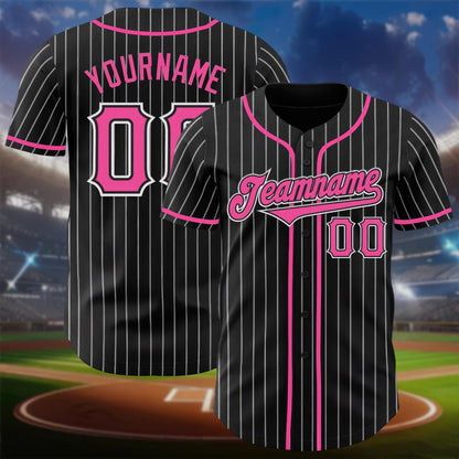 Custom Stripe Line Color Baseball Jersey For Baseball Fans, Personalized Name Team,Custom Number Baseball Team Couple Jersey