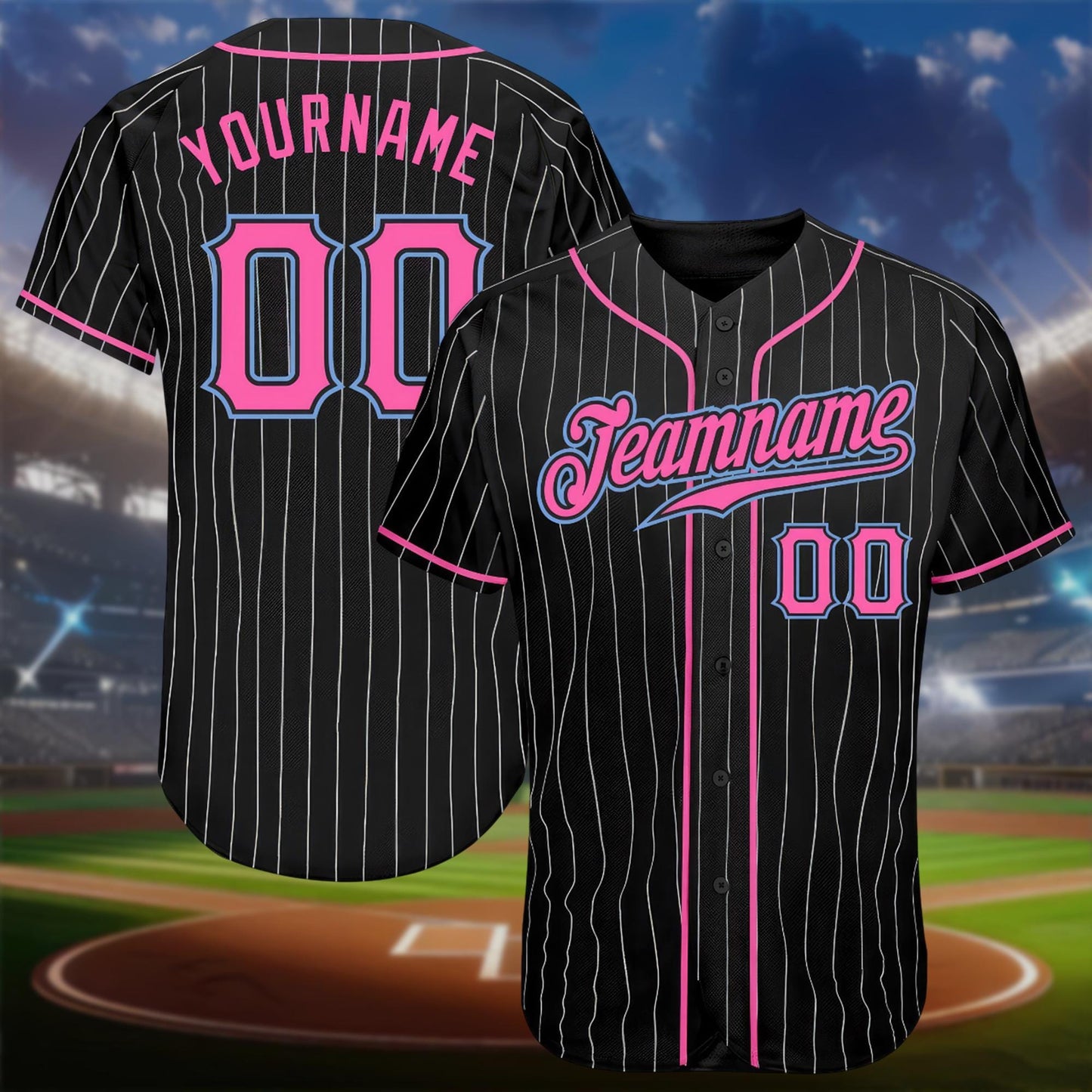Custom Stripe Line Color Baseball Jersey For Baseball Fans, Personalized Name Team,Custom Number Baseball Team Couple Jersey