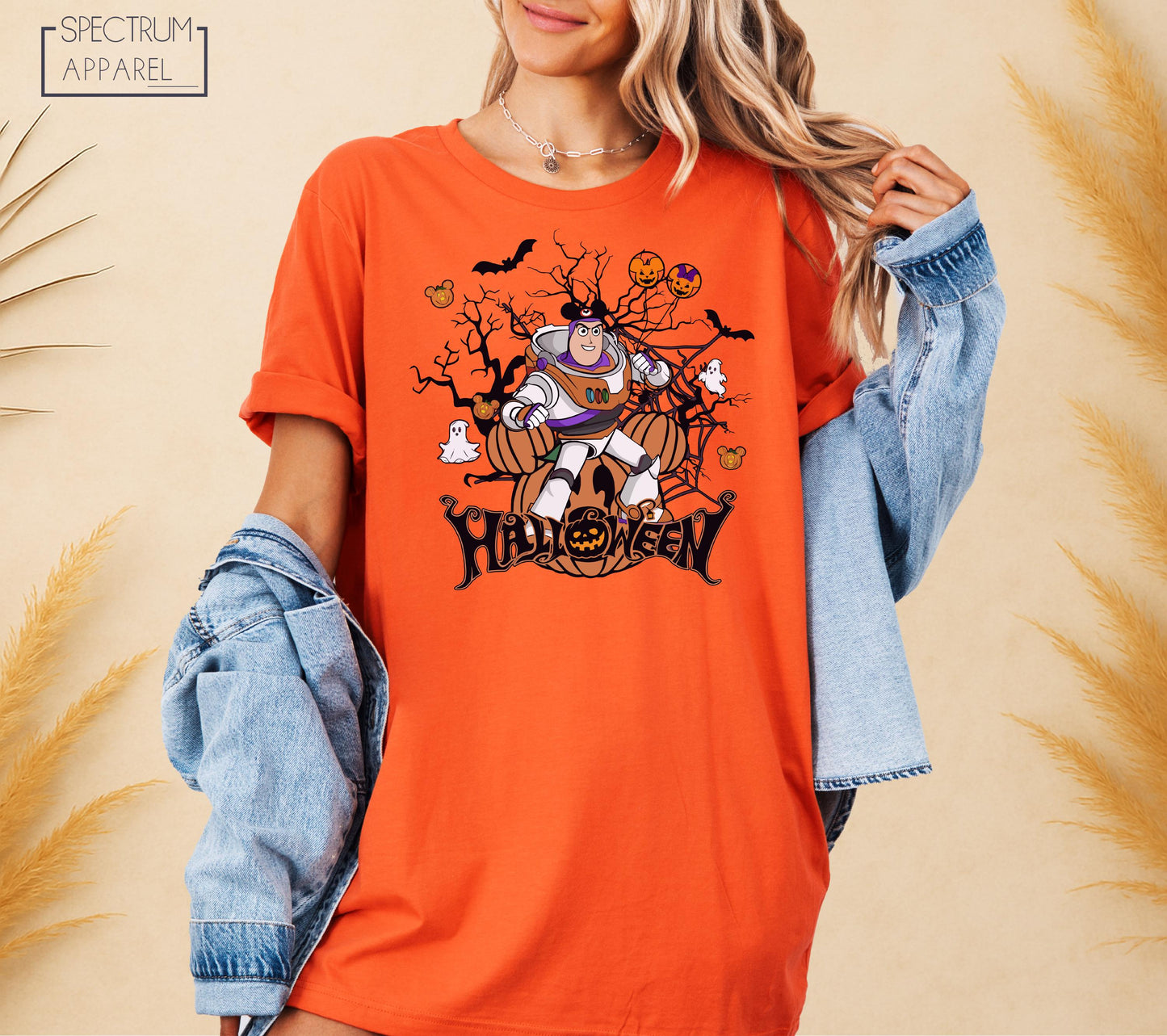 Halloween Buzz T-Shirt, Space Ranger Halloween T-Shirt, Halloween Toy Story Tee, Buzz Pumpkin Ghost Tee, Spooky Season Space Ranger Shirt