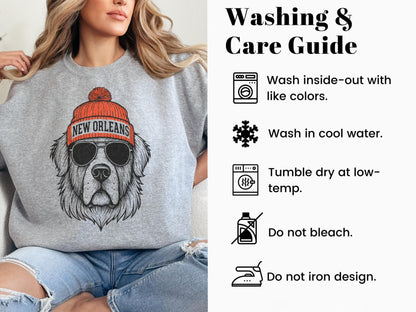 Graphic New Orleans Mascot Football Sweatshirt, Game Day Gift, New Orleans Football Fan Tee, Retro New Orleans Team Shirt, Sport Mascot Gift