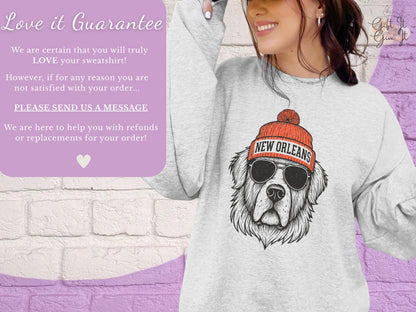 Graphic New Orleans Mascot Football Sweatshirt, Game Day Gift, New Orleans Football Fan Tee, Retro New Orleans Team Shirt, Sport Mascot Gift