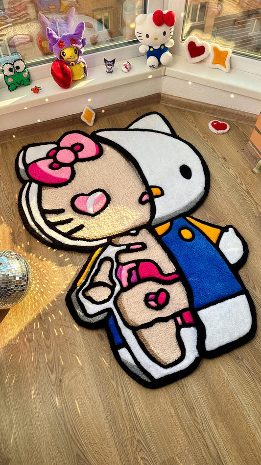 Skeleton handmade custom 3D tufting rug