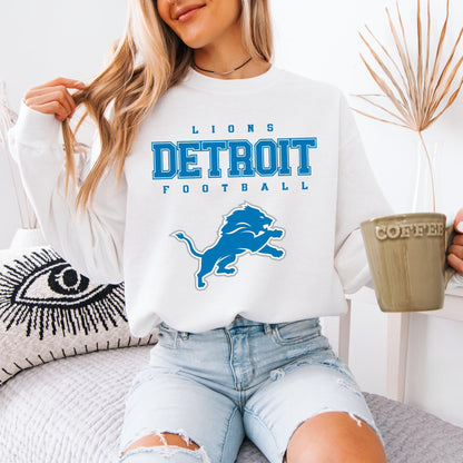 Detroit Football Retro Style Shirt, Detroit Football Sweatshirt, Detroit Football Shirt, Detroit T-shirt, Sunday Football, Gameday Shirt