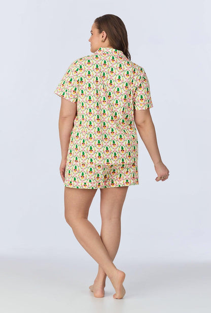 Short Sleeve Women’s Shorty Pajama Set – Stretch Jersey  Pajamas Set