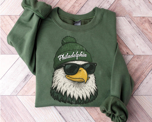 Vintage Philadelphia Football Sweatshirt, Trendy Fan Gifts, Retro Eagle Apparel, Team Wear, Trendy Gift, Football Fan, Game Day Crewneck