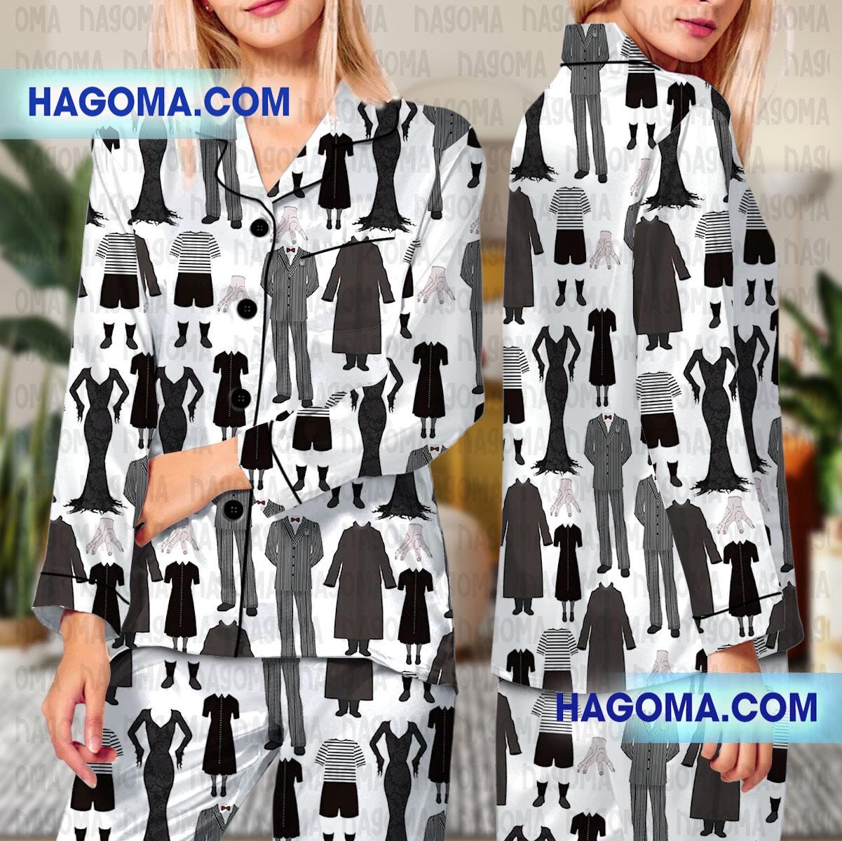 Wednesday Satin Pajamas Set  Pajamas Set
