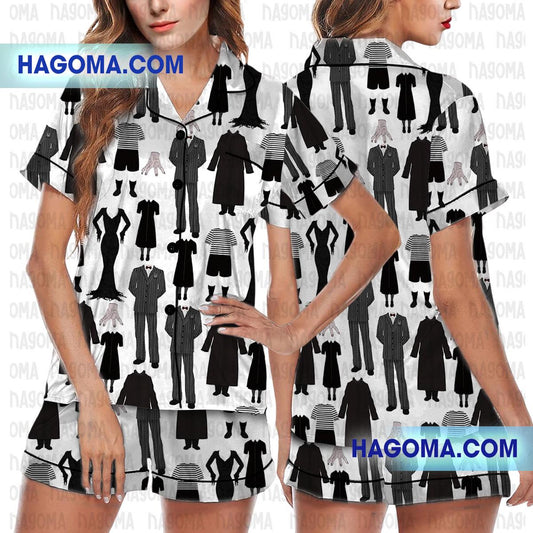 Wednesday Satin Pajamas Set  Pajamas Set