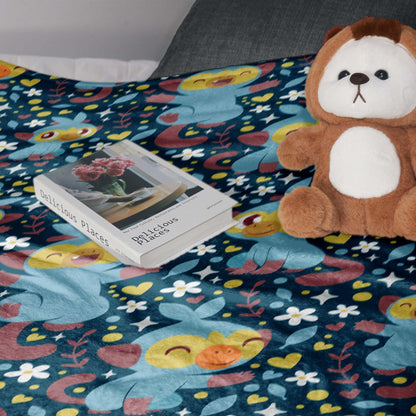 Grookey Fleece Blanket, Cute Kawaii Throw for Kids and Adults, Soft Cozy Cotton Bedding, Monkey Home Decor Gift, Grookey Blanket Gifts
