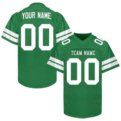 Custom White Football Jersey Men Women Youth Kid, White Black Gold Football Shirts Sports Uniform Name Number Logo Uniform Fan Gift Outfit