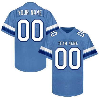 Custom White Football Jersey Men Women Youth Kid, White Black Gold Football Shirts Sports Uniform Name Number Logo Uniform Fan Gift Outfit