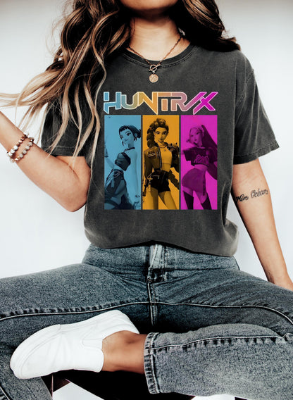 Kpop Demon Hunters Shirt, Huntrix Girl TShirt, Kpop idol group Shirt, Mira, Rumi, Joey Shirt, Demon Hunter Merch, Gift for Huntrix fan