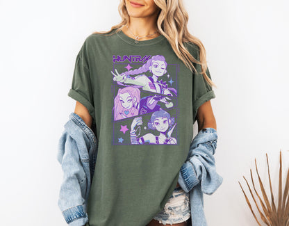 Huntrix Girls Shirt,Kpop Demon Hunters T-shirt,Vintage Huntrix Shirt,Huntrix Fan Shirt Gift,Rumi Zoey Mira Graphic Shirt,Kpop Huntrix