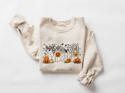 Halloween Dog Sweatshirt, Ghost Dogs sweatshirt, Halloween Sweatshirt, Halloween Sweater, Ghost Sweatshirt, Ghost Dog Shirt