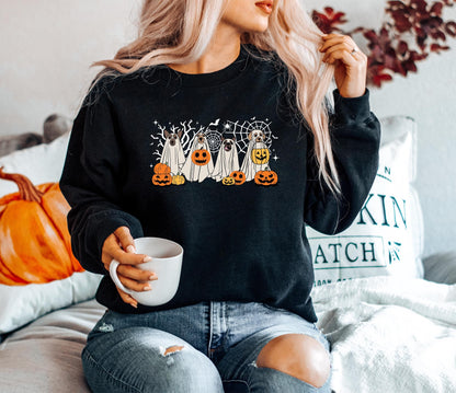Halloween Dog Sweatshirt, Ghost Dogs sweatshirt, Halloween Sweatshirt, Halloween Sweater, Ghost Sweatshirt, Ghost Dog Shirt