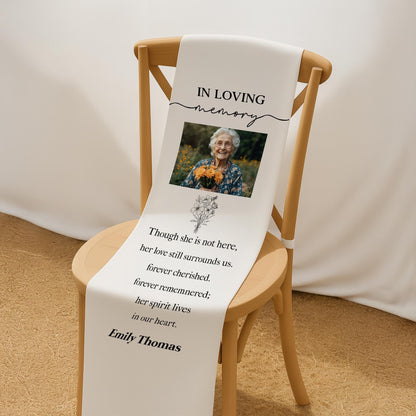 Personalized Memorial Wedding Chair Banner, We Saved You a Seat, In Loving Memory of Loved Ones, Wedding Aisle Tribute, Remembrance Decor