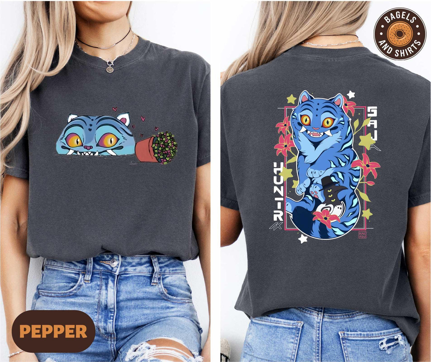 Kpop Demon Hunters Tiger Shirt, Derpy Anime Tiger T-shirt, Comfort Colors Hunter Shirt, Anime Lovers Tee, Otaku Gift Shirt, Hunter Fan Gift