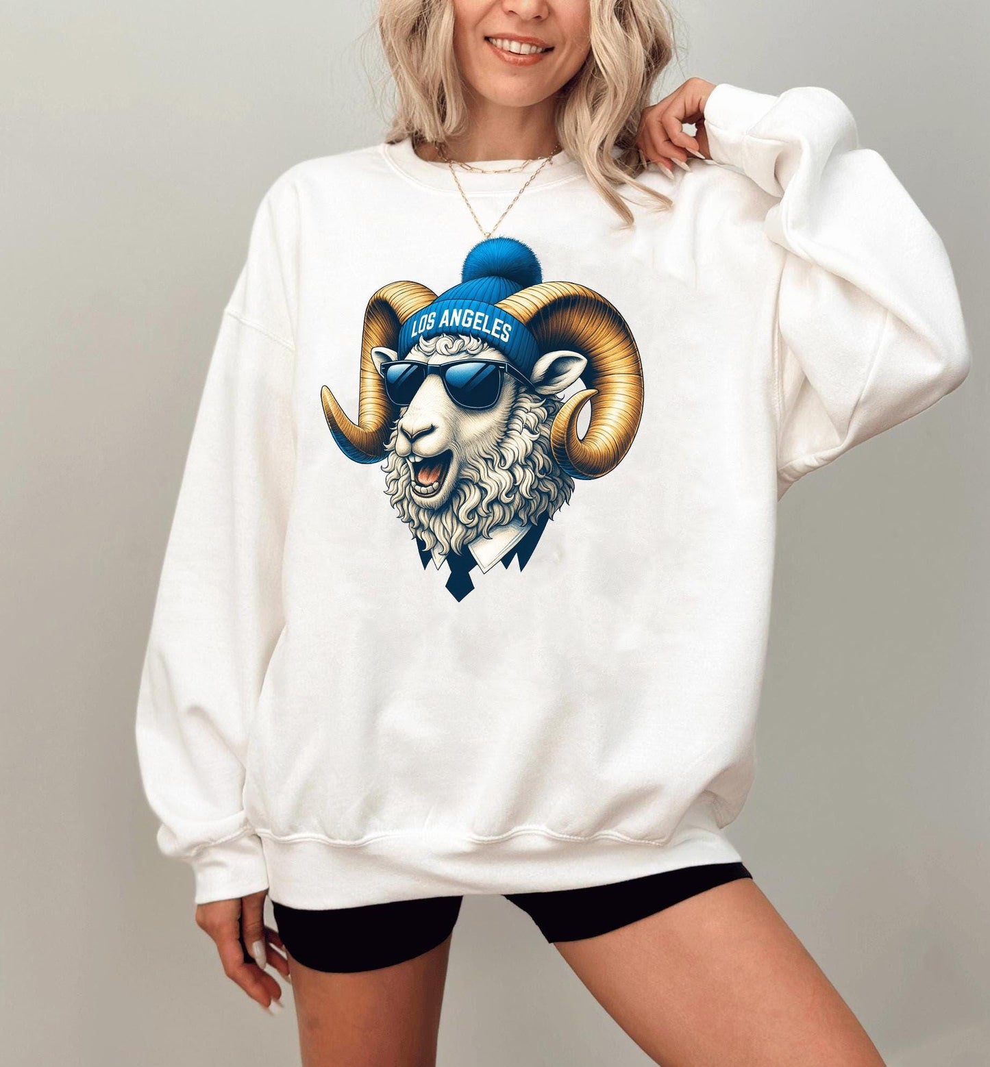 Los Angeles Football Crewneck Sweatshirt, Vintage Fan Gift, Game Day Apparel, LA Football Sweatshirt,Trendy Sports Fan Top