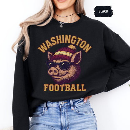 Vintage Washington Football Style Sweatshirt, Washington Crewneck Commander Shirt, Washington Fan Gift, Sunday Football Shirt, Game Day