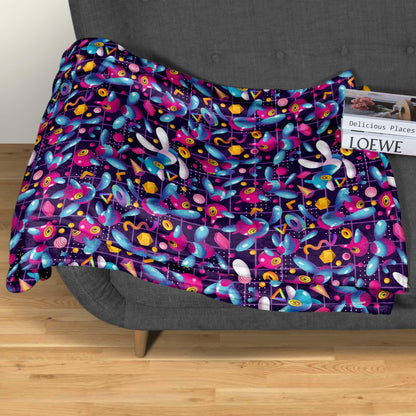 Porygon Blanket, Cute Fleece Throw Blanket, Soft Cotton Baby Blanket, Cozy Retro Gamer Room Decor, Porygon Blanket Gifts