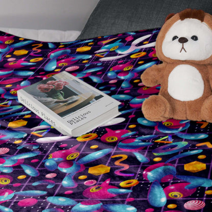 Porygon Blanket, Cute Fleece Throw Blanket, Soft Cotton Baby Blanket, Cozy Retro Gamer Room Decor, Porygon Blanket Gifts