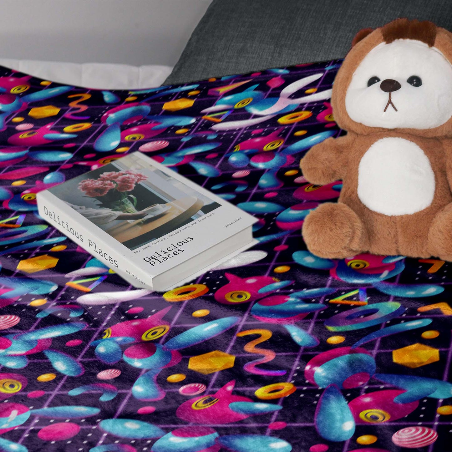 Porygon Blanket, Cute Fleece Throw Blanket, Soft Cotton Baby Blanket, Cozy Retro Gamer Room Decor, Porygon Blanket Gifts