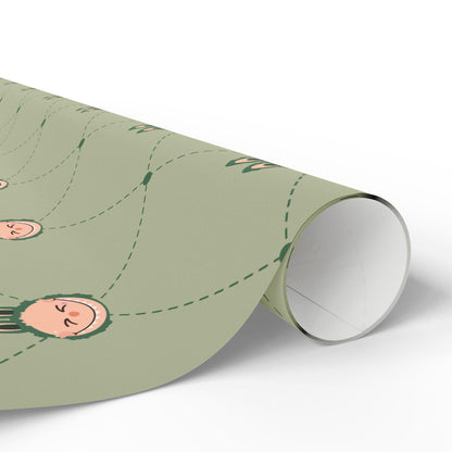 Cute Kawaii Monster Christmas Wrapping Paper Holiday Gift Wrap for Kids Teens Fun Cartoon Creature Custom Xmas Gift Wrap Festive Supplies