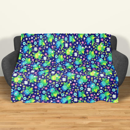 Oddish Fleece Blanket, Cute Cozy Throw, Soft Cotton Bedding, Oddish Blanket For Men Women, Home Decor Gift, Oddish Blanket Gifts