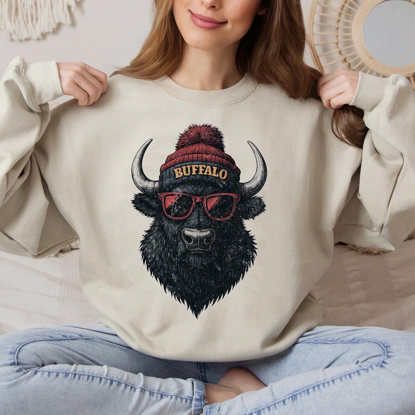 Buffalo Football Sweatshirt, Game Day Shirt, Buffalo Team Football Shirt, Sunday Buffalo Vintage 90s Style , Sport Shirt, Buffalo Football