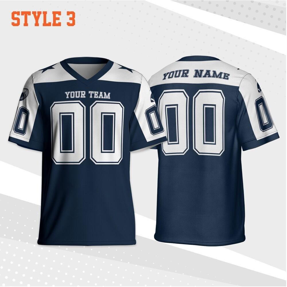 Custom Team Cowboy Football Jersey Collection, Personalized Team name & Number jersey, Game Day Outfit For American Football Fan