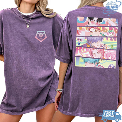 Kpop Saja Boys Shirt, Kpop Demon Hunters T-shirt, Demon Hunters Merch, Kpop Huntrix Pin shirt, Saja Boys Fan Gifts