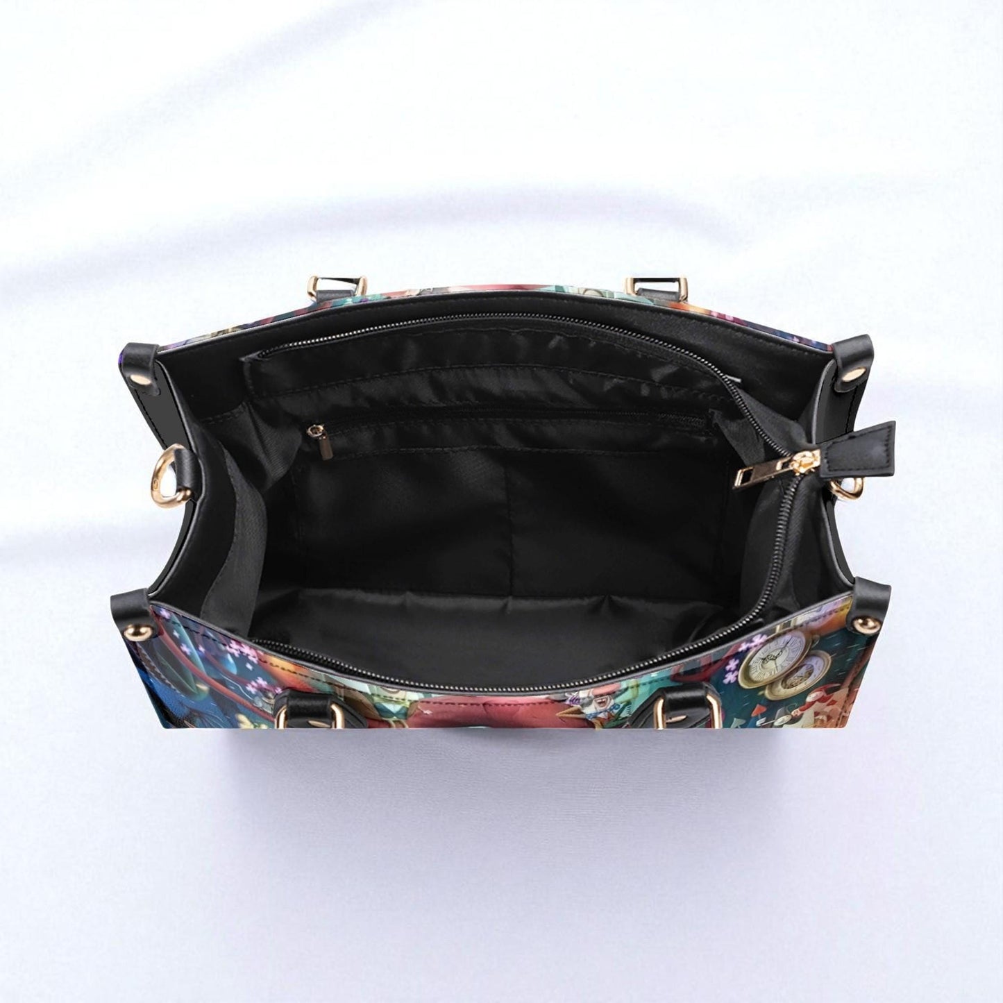 Queen’s Parade Purse | Tote Handbag | Top-Grain Leather Handbag | Vegan Leather | Wonderland Lovers Bag | Custom Tote Bag