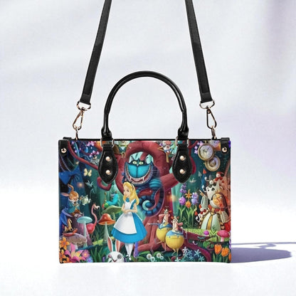 Queen’s Parade Purse | Tote Handbag | Top-Grain Leather Handbag | Vegan Leather | Wonderland Lovers Bag | Custom Tote Bag