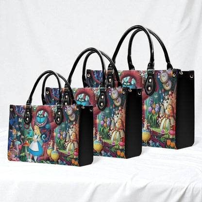 Queen’s Parade Purse | Tote Handbag | Top-Grain Leather Handbag | Vegan Leather | Wonderland Lovers Bag | Custom Tote Bag