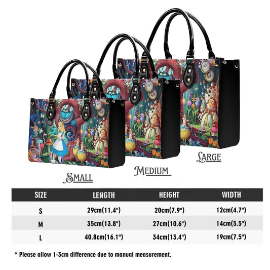 Queen’s Parade Purse | Tote Handbag | Top-Grain Leather Handbag | Vegan Leather | Wonderland Lovers Bag | Custom Tote Bag