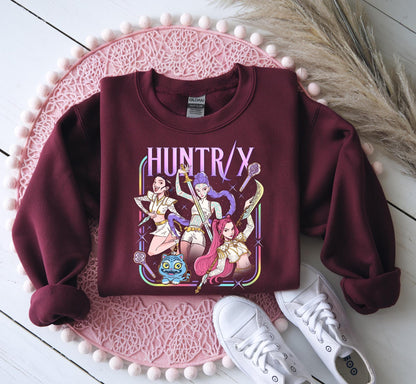 Kpop Demon Hunters Shirt, Huntrix Girl TShirt, Kpop idol group Shirt, Mira, Rumi, Joey Shirt, Demon Hunter Merch, Gift for Huntrix fan