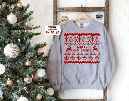 Merry Christmas Shirt, Christmas Ugly Sweatshirt, Christmas Gift, Holiday Sweatshirt, Christmas Season Hoodie, Ugly Sweatshirt, Gift For Her