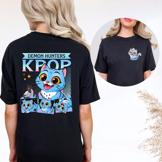 Kpop Demon Hunters Tiger Comfort Shirt, Demon Hunter Tiger Tee, Kpop Huntrix Pin Shirt, Jinu Manga Shirt, Saja Girls Fan, Anime Shirt